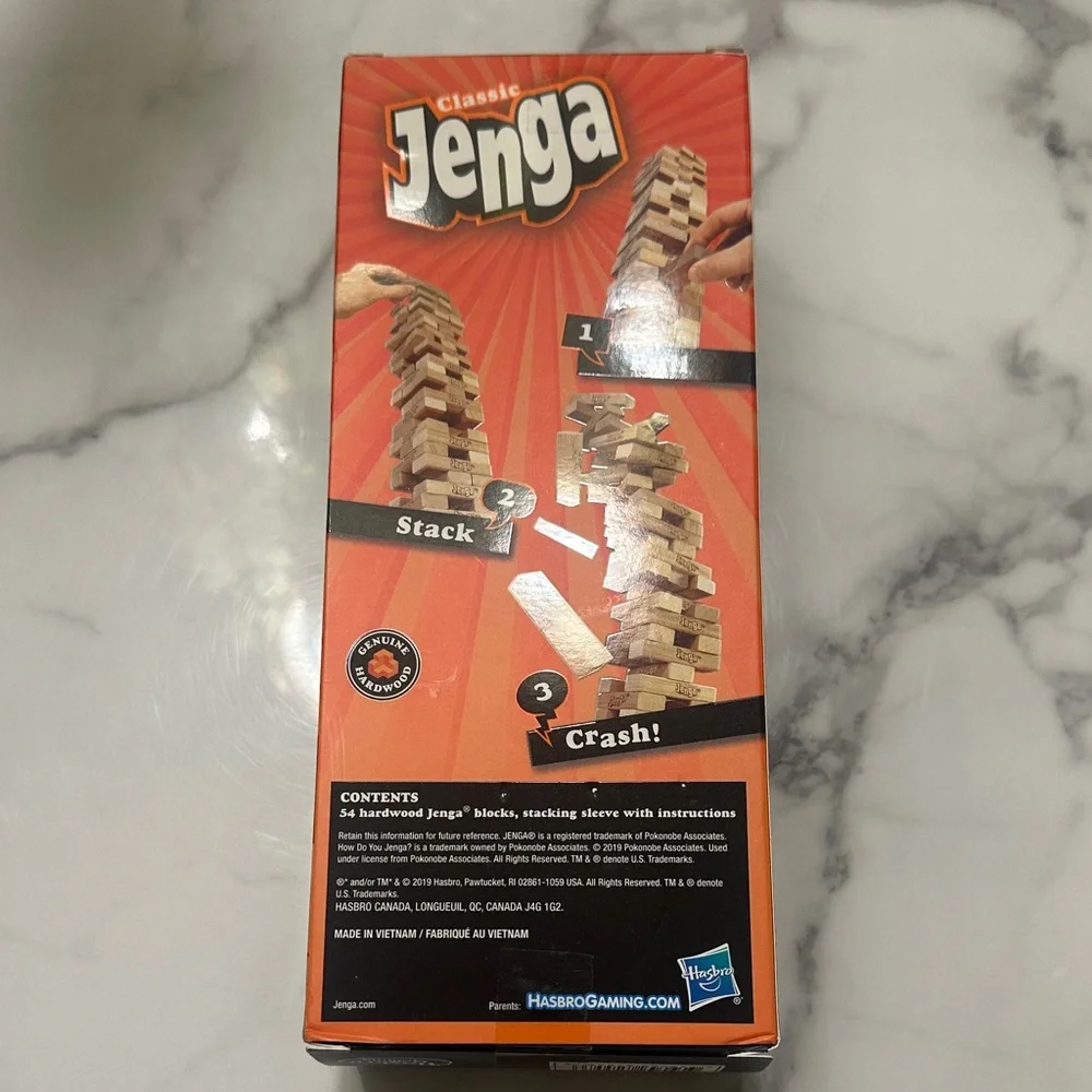 Hasbro Classic Jenga - Orange and Brown